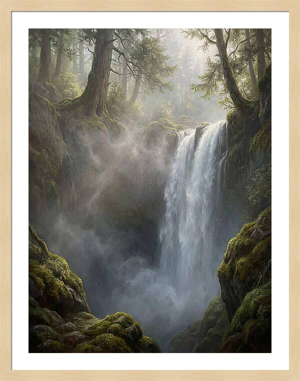 Tranquil Cascade Reflections