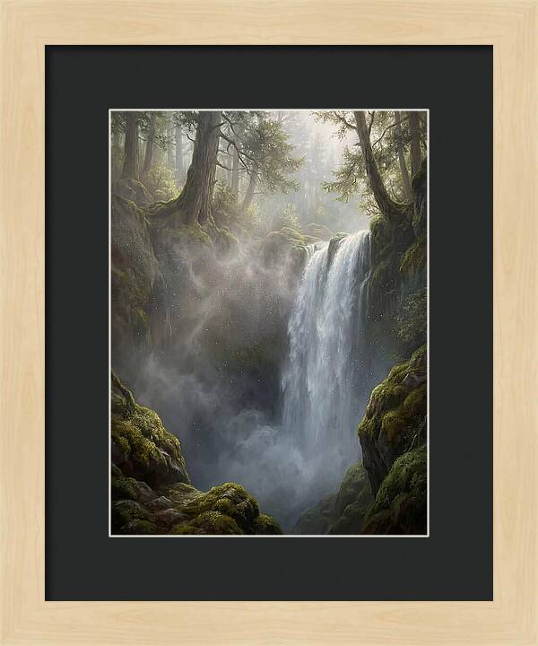 Tranquil Cascade Reflections