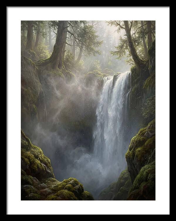 Tranquil Cascade Reflections