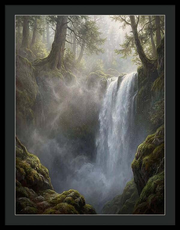Tranquil Cascade Reflections