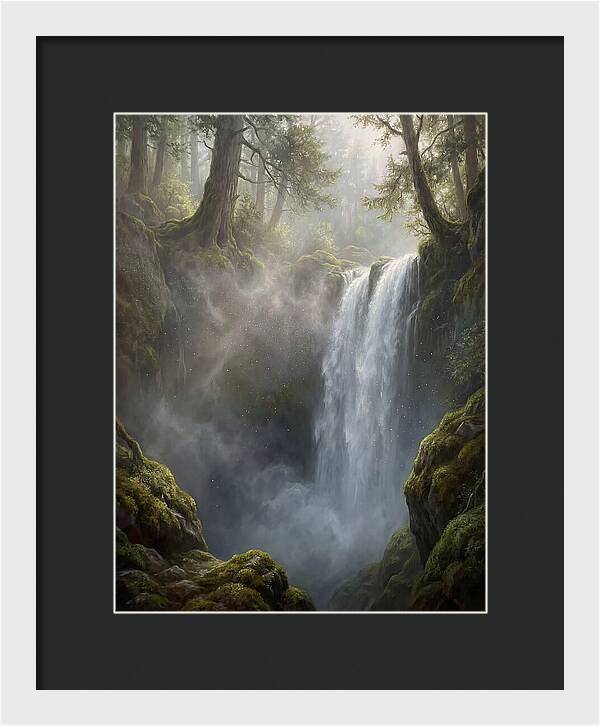 Tranquil Cascade Reflections