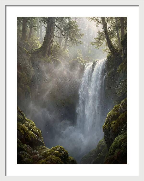 Tranquil Cascade Reflections