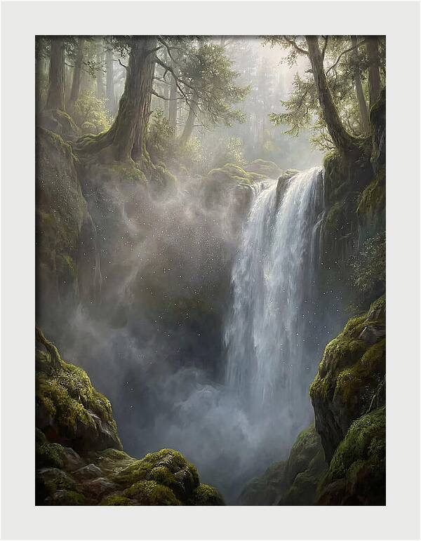 Tranquil Cascade Reflections