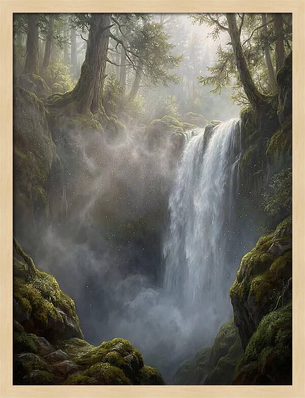 Tranquil Cascade Reflections