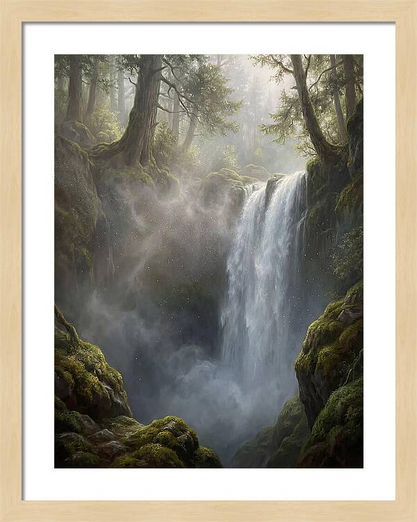 Tranquil Cascade Reflections
