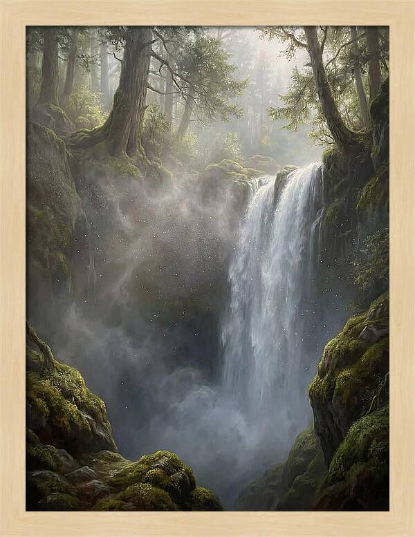 Tranquil Cascade Reflections
