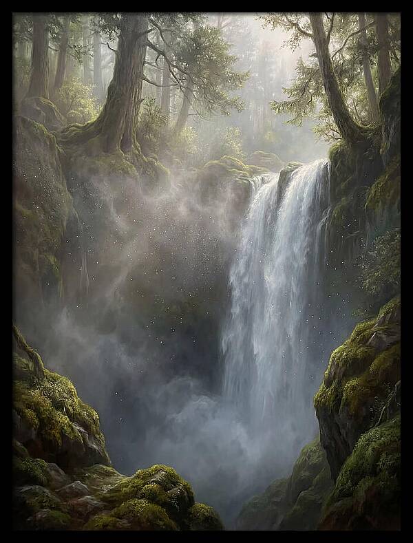 Tranquil Cascade Reflections