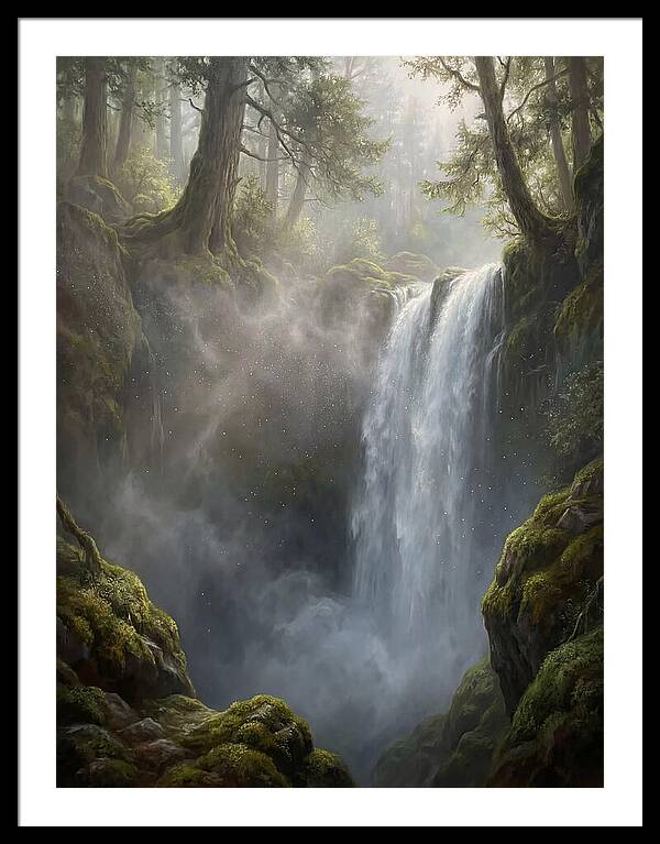 Tranquil Cascade Reflections