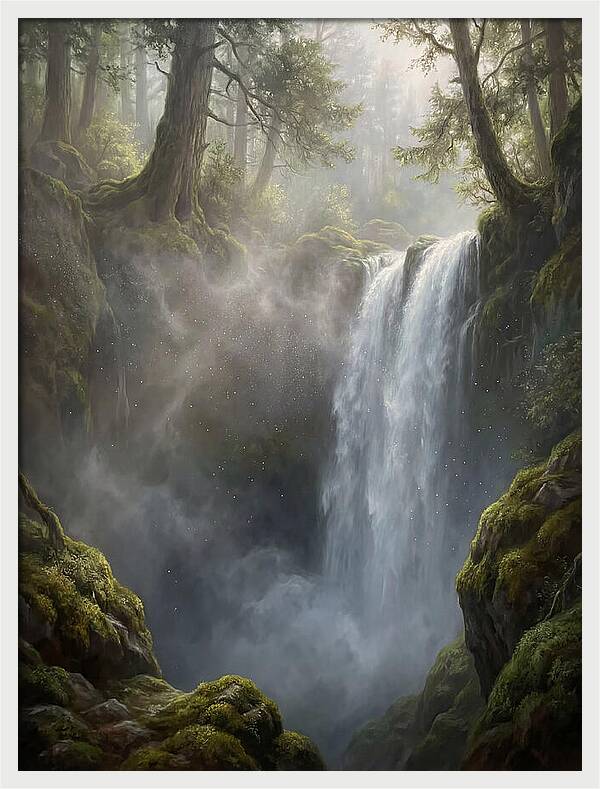 Tranquil Cascade Reflections