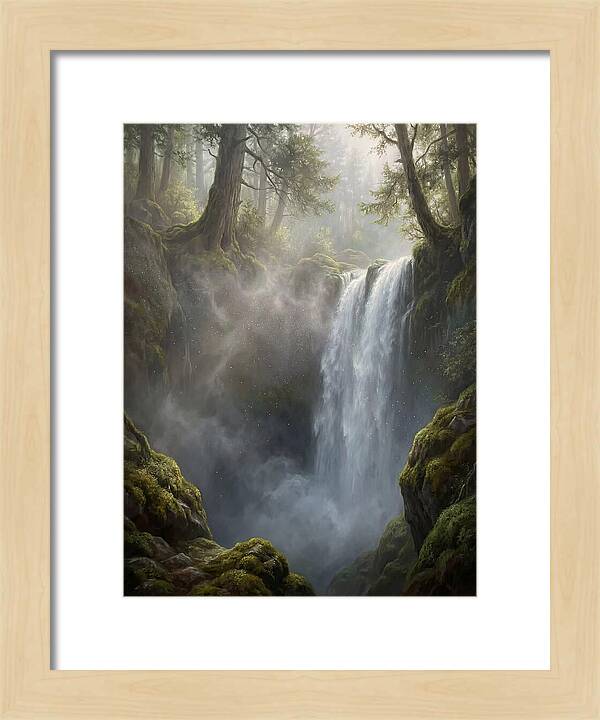 Tranquil Cascade Reflections
