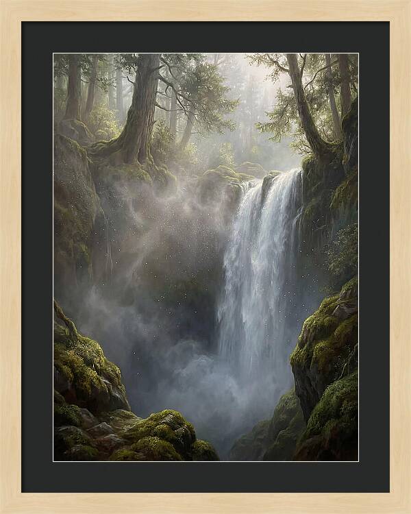 Tranquil Cascade Reflections