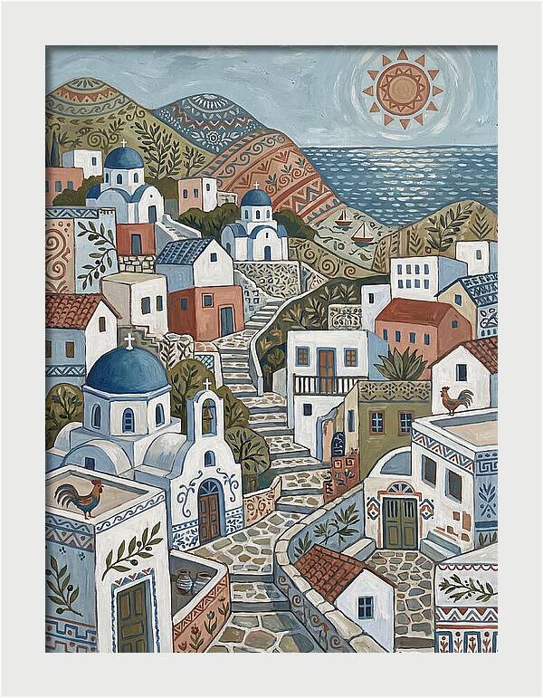 Tranquil Charm Of A Greek Village