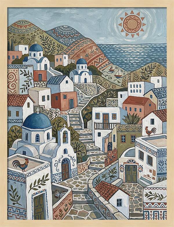 Tranquil Charm Of A Greek Village