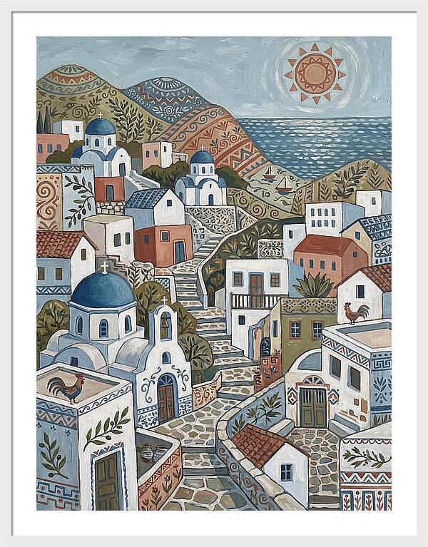 Tranquil Charm Of A Greek Village