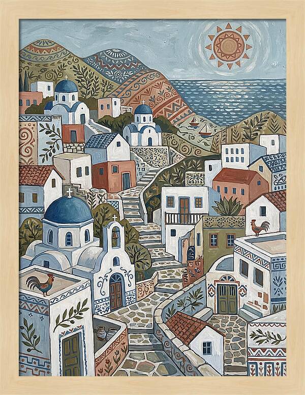 Tranquil Charm Of A Greek Village