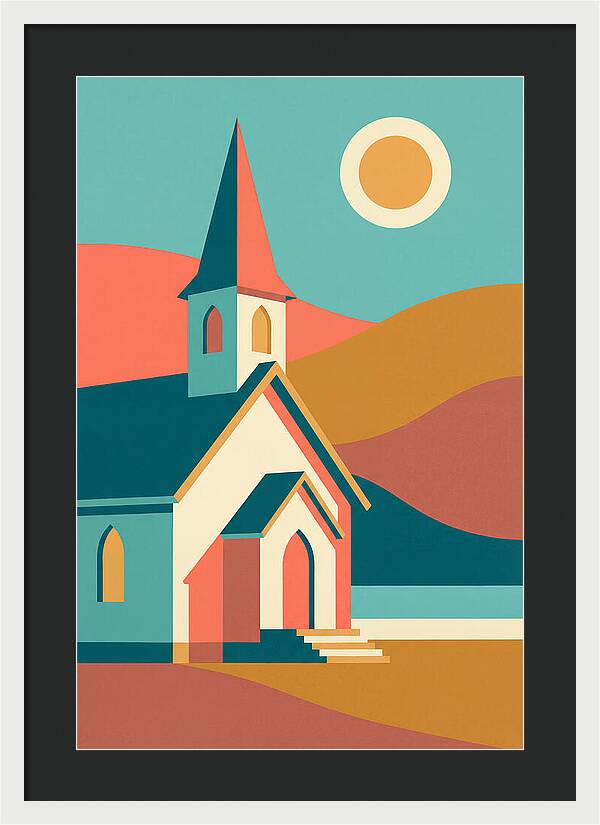 Tranquil Country Church Scene