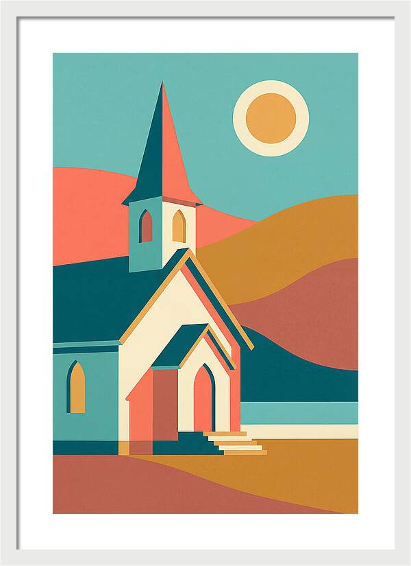 Tranquil Country Church Scene