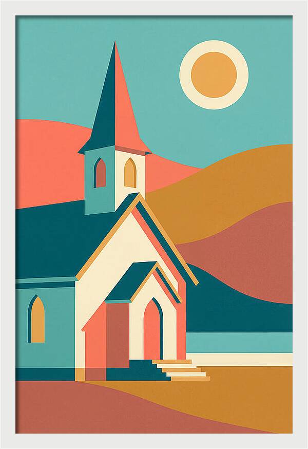 Tranquil Country Church Scene