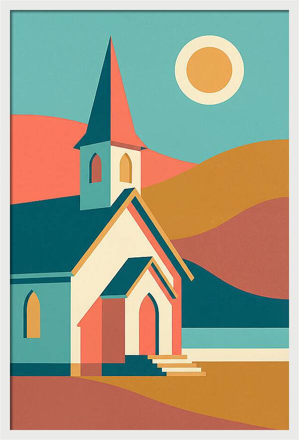 Tranquil Country Church Scene
