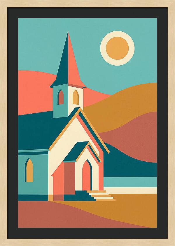Tranquil Country Church Scene