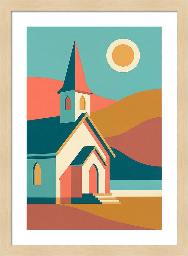 Tranquil Country Church Scene