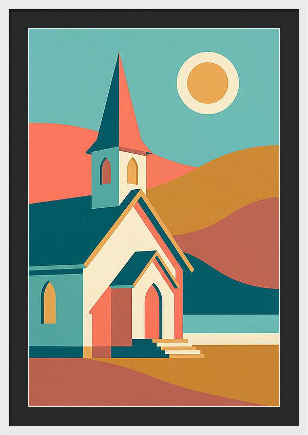 Tranquil Country Church Scene
