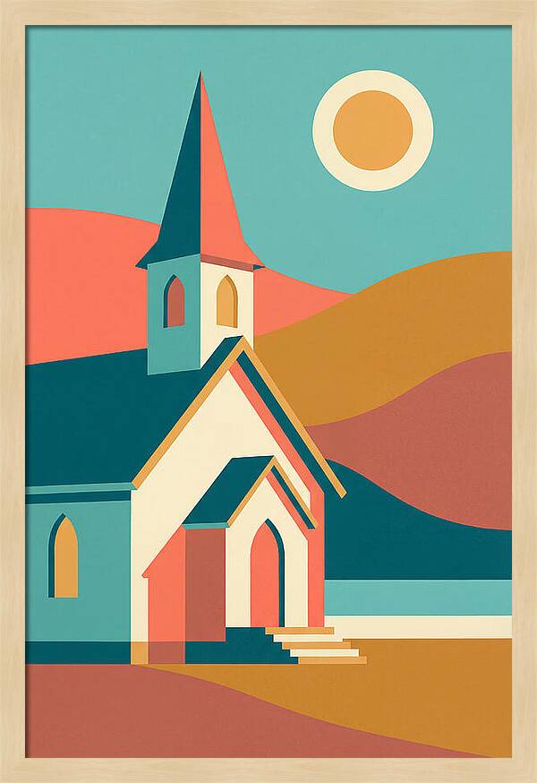Tranquil Country Church Scene