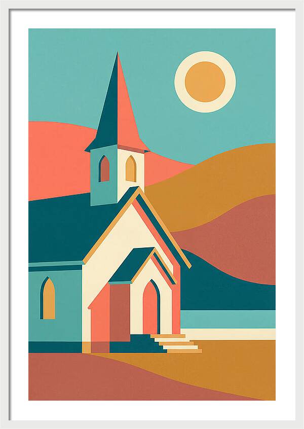 Tranquil Country Church Scene