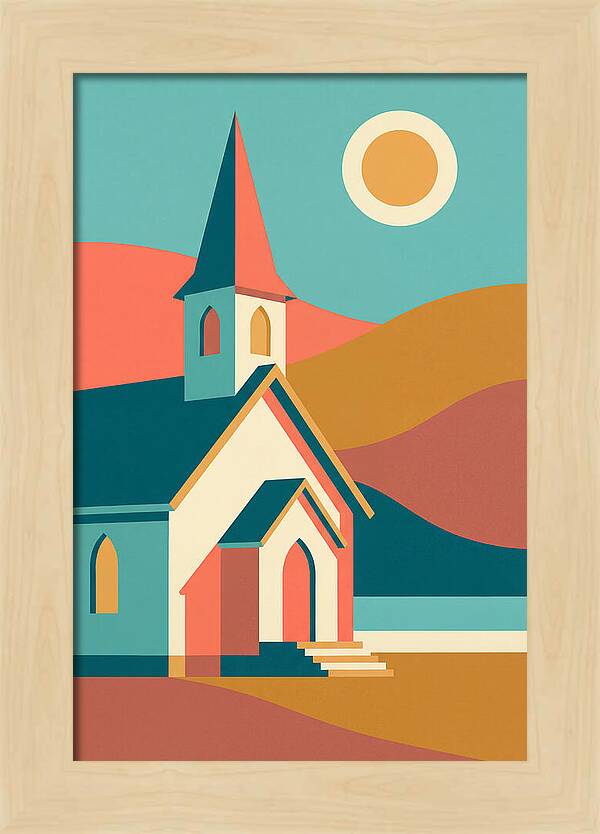 Tranquil Country Church Scene