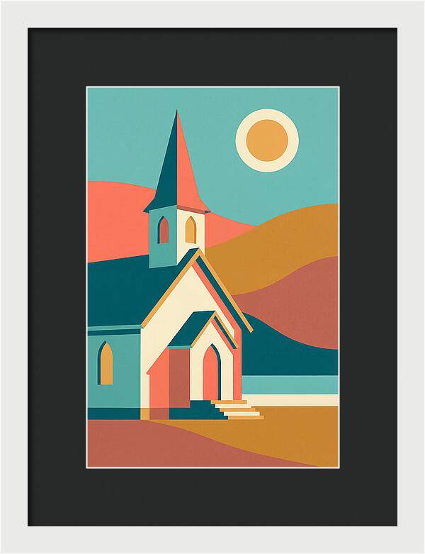 Tranquil Country Church Scene