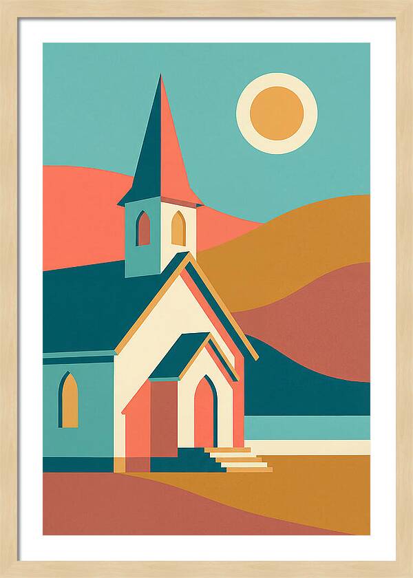 Tranquil Country Church Scene
