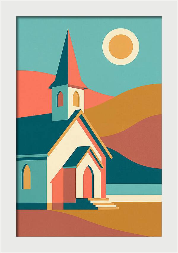 Tranquil Country Church Scene