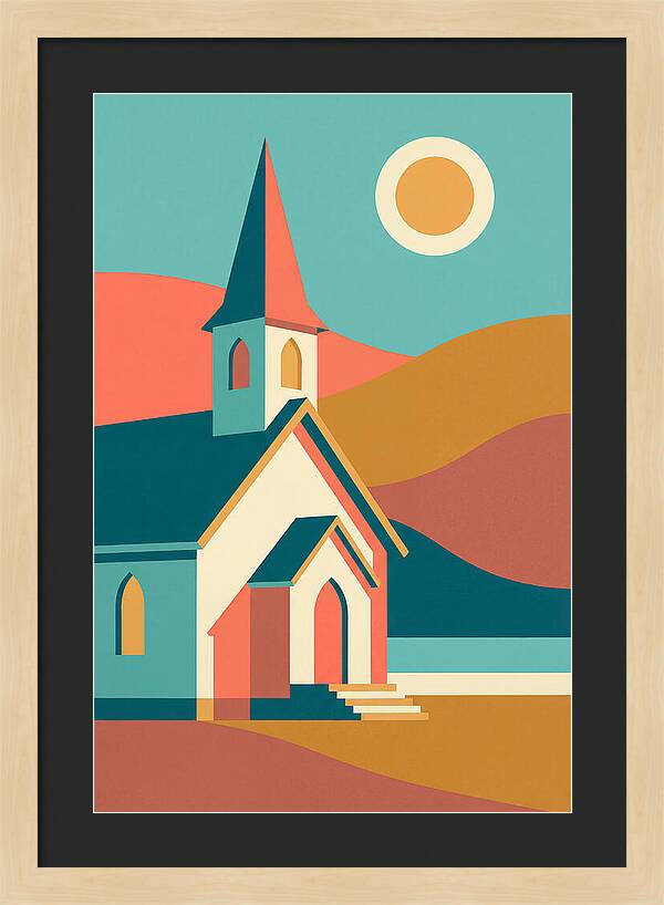 Tranquil Country Church Scene