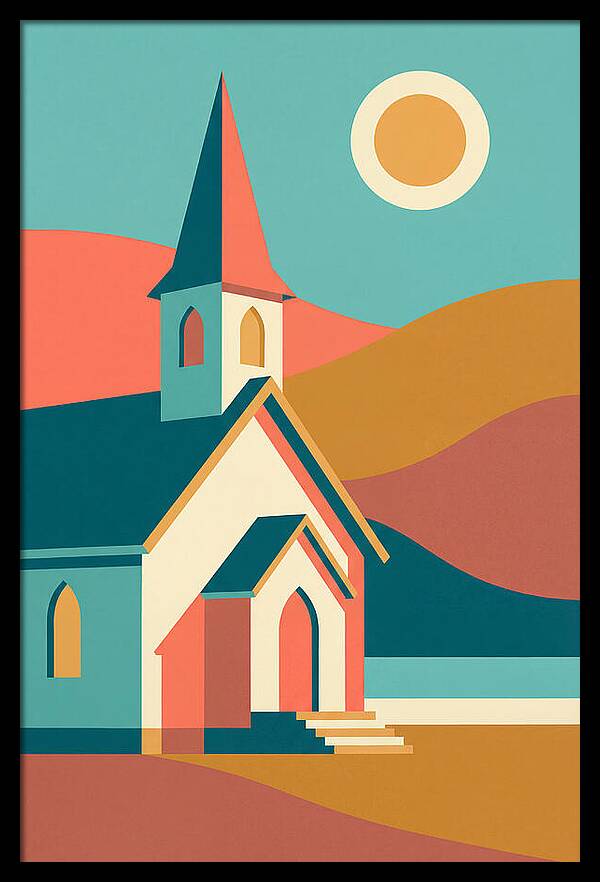 Tranquil Country Church Scene