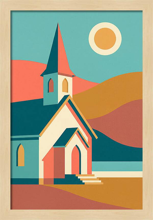 Tranquil Country Church Scene