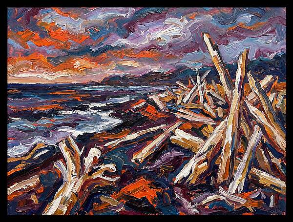 Tranquil Driftwood Shoreline
