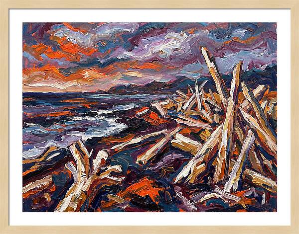Tranquil Driftwood Shoreline