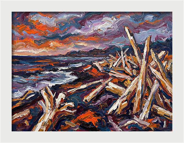 Tranquil Driftwood Shoreline