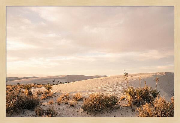 Tranquil Dusk Over White Sands