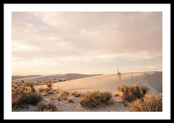 Tranquil Dusk Over White Sands