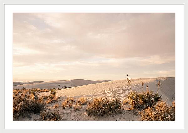 Tranquil Dusk Over White Sands