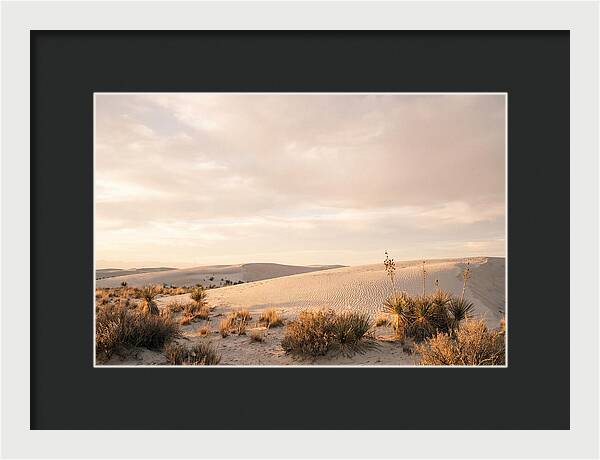 Tranquil Dusk Over White Sands