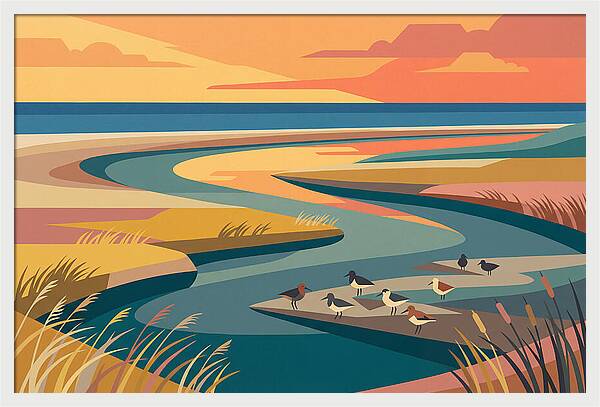 Tranquil Estuary At Twilight