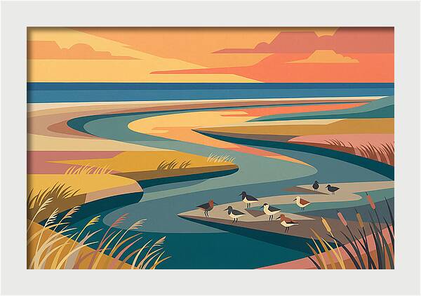 Tranquil Estuary At Twilight