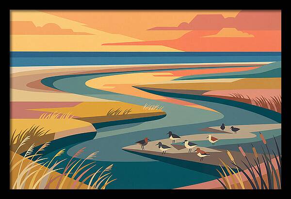 Tranquil Estuary At Twilight