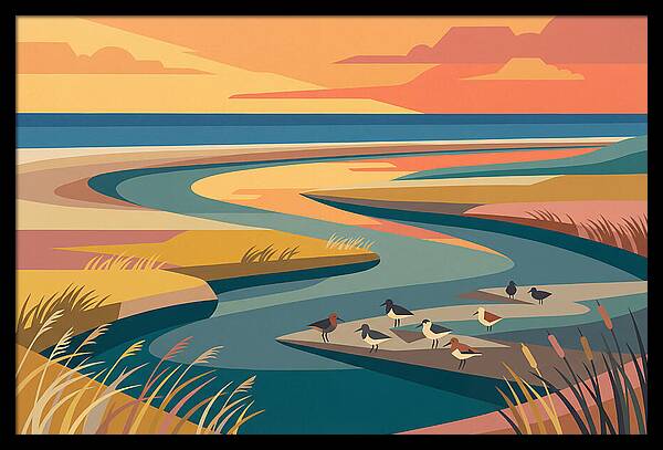 Tranquil Estuary At Twilight