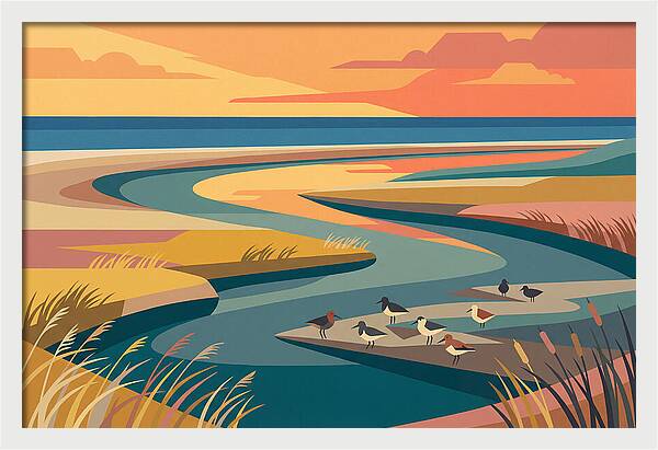Tranquil Estuary At Twilight