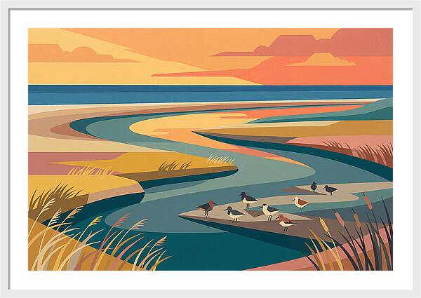 Tranquil Estuary At Twilight