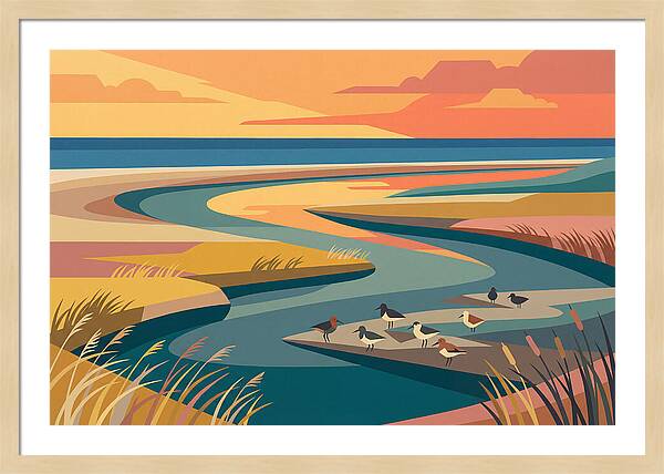 Tranquil Estuary At Twilight