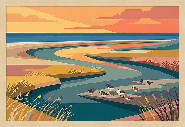 Tranquil Estuary At Twilight